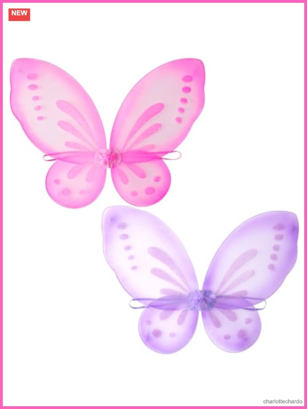2Pcs Adult Fairy Wings Nylon Small Butterfly Wings Costume Accessory